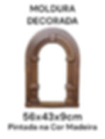 Moldura Decorada Espelho Pintada 58x40x2cm