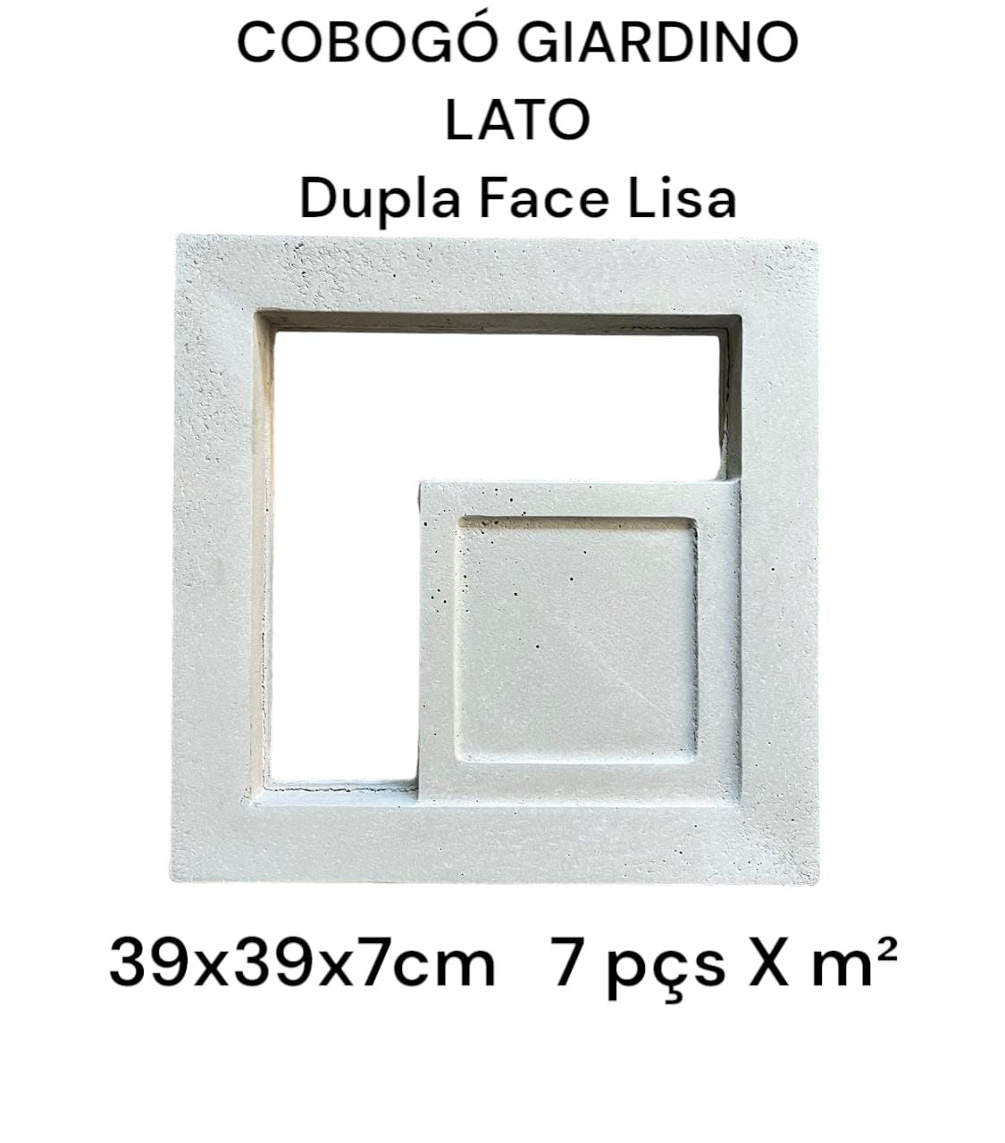Cobogó - Elemento Vazado Lato Dupla Face 39x39x7cm - UN