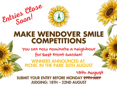 Make Wendover Smile Competitions 2025 - Entries Close Soon!