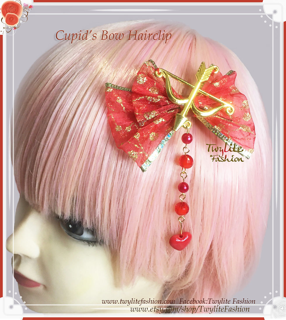 Thumbnail: Cupid's bow hairclip - Valentines Accessories