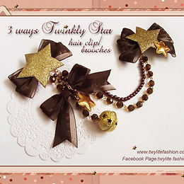 3 ways Twinkly Star hair clip/brooches - Christmas Accessories