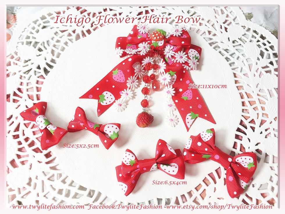 Thumbnail: Ichigo Flower Hair Bow Series