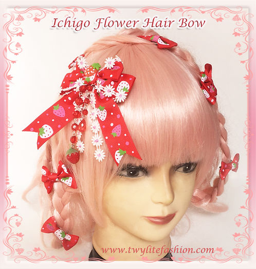 Ichigo Flower Hair Bow Series | Twylite Fashion