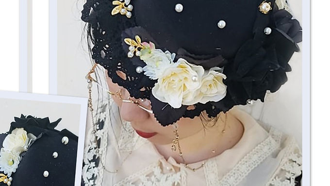 Classical Beaded Floral Hat