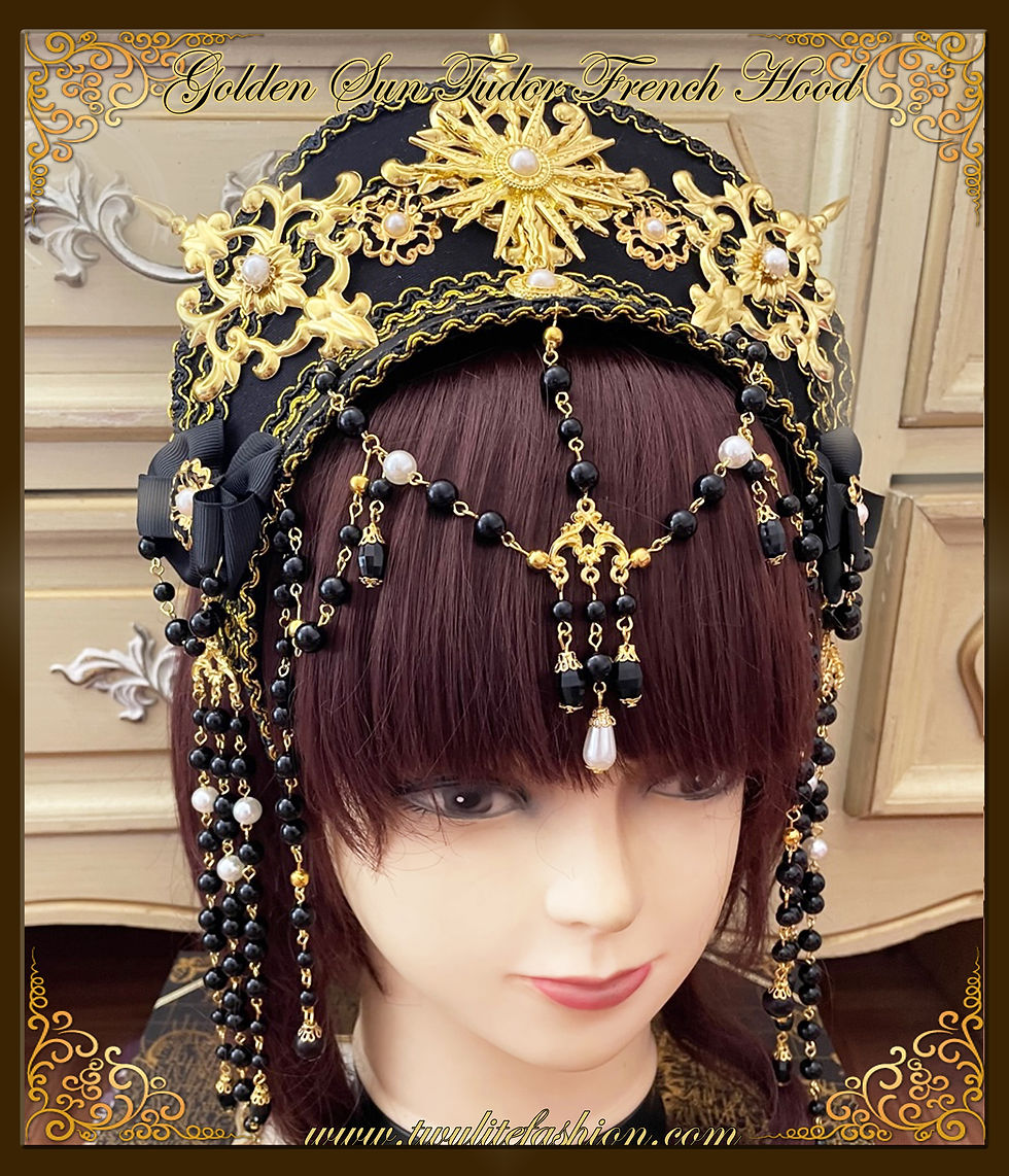 Thumbnail: Golden Sun Tudor French Hood-Classic Lolita/Renaissance