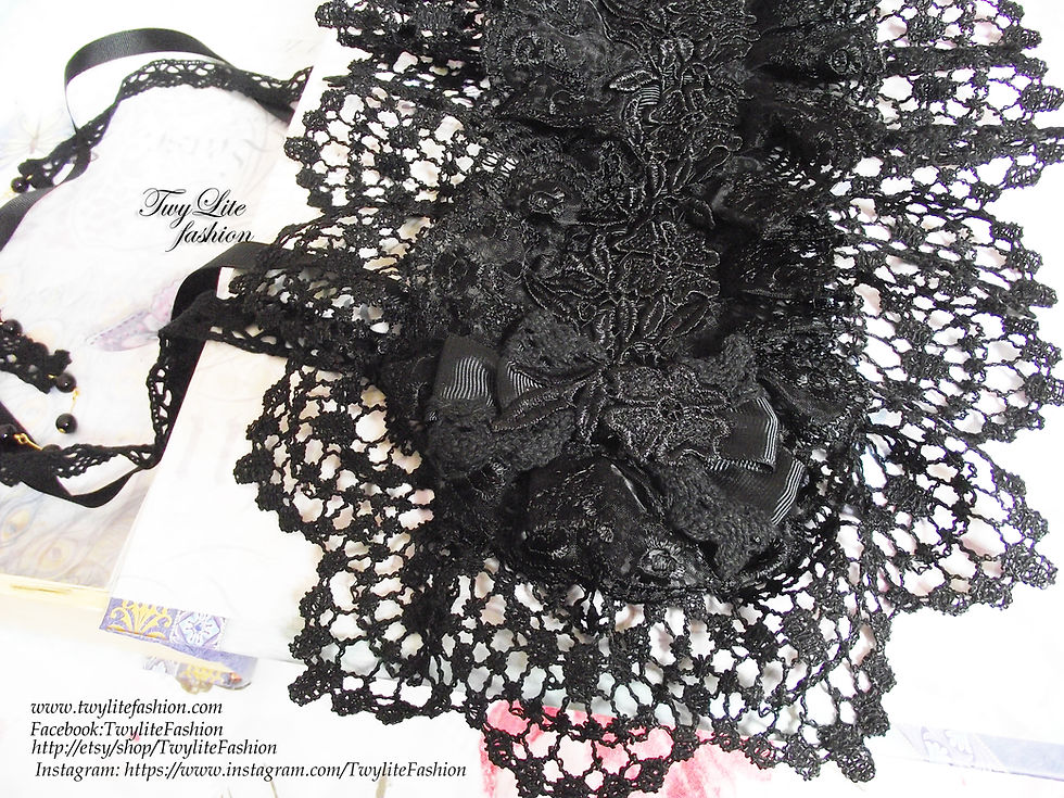 Thumbnail: Classic/Gothic Lolita Floral Lace Headdress