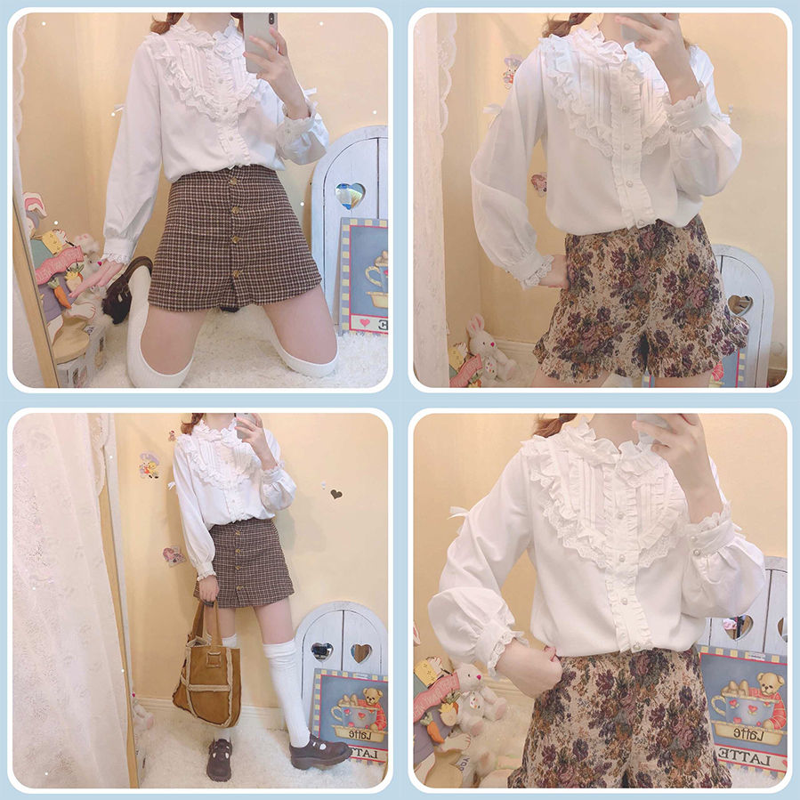 Thumbnail: Frilly Bell Sleeve Blouse