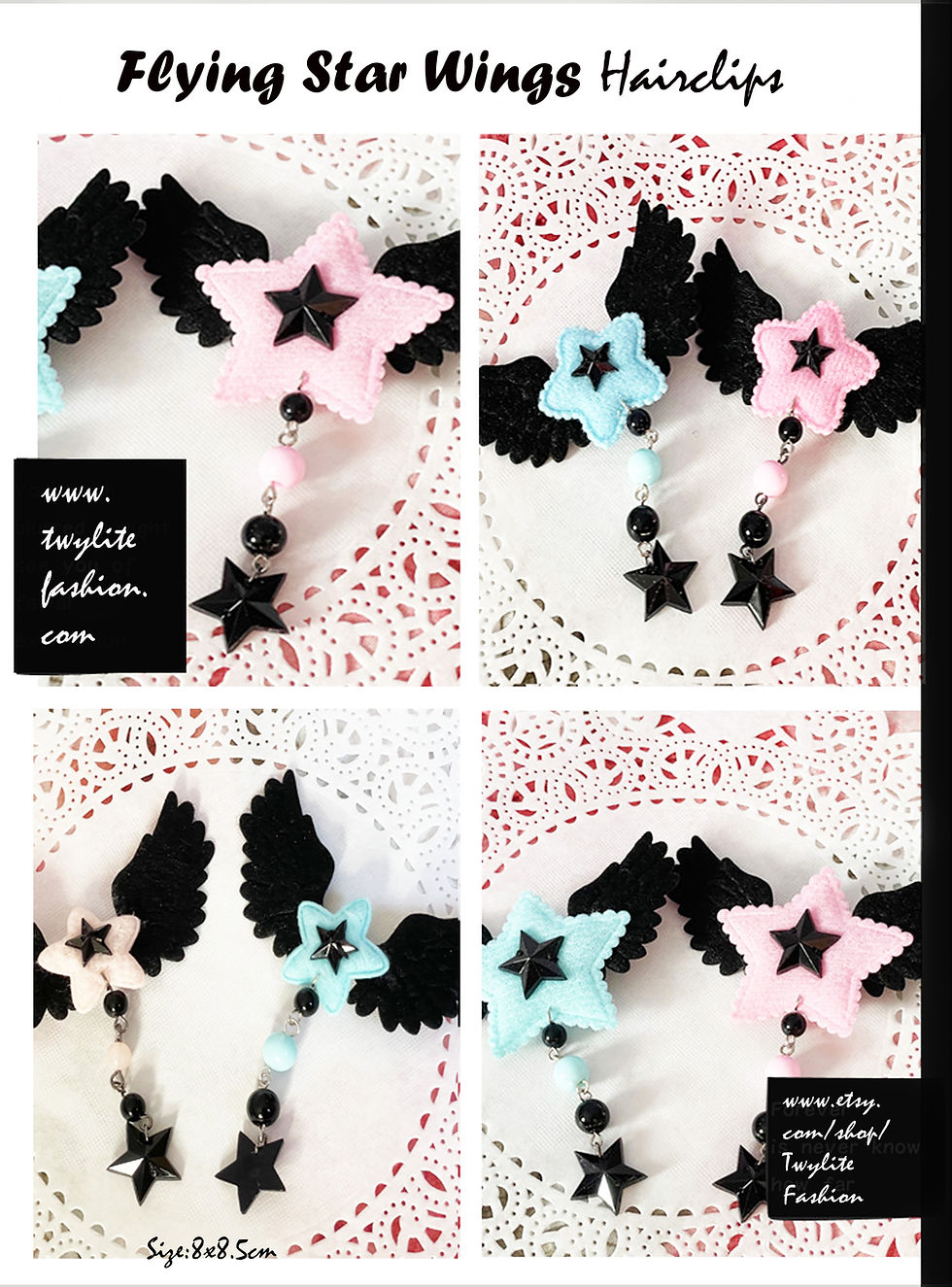 Thumbnail: Flying Star Wings Hairclips