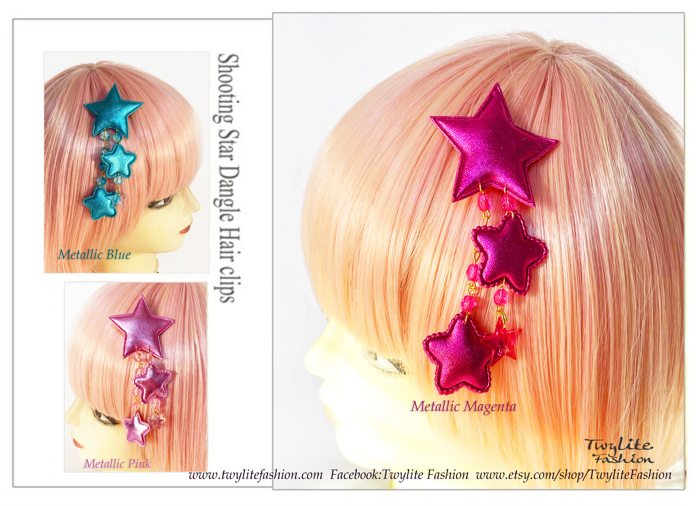 Shooting Star Dangle Hair clips | Twylite Fashion