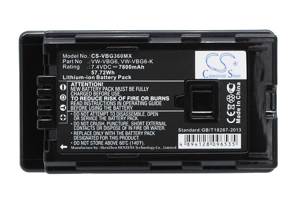 Thumbnail: Panasonic NV-GS98GK 7800mAh Replacement Battery