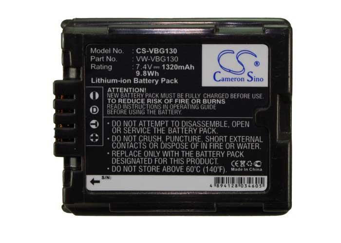 Thumbnail: Panasonic Lumix DMC-L10KEB-K 1320mAh Replacement Battery
