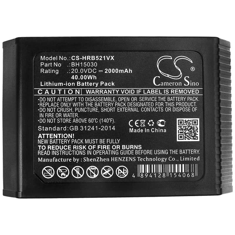 Thumbnail: Hoover BH55210 2000mAh Replacement Battery