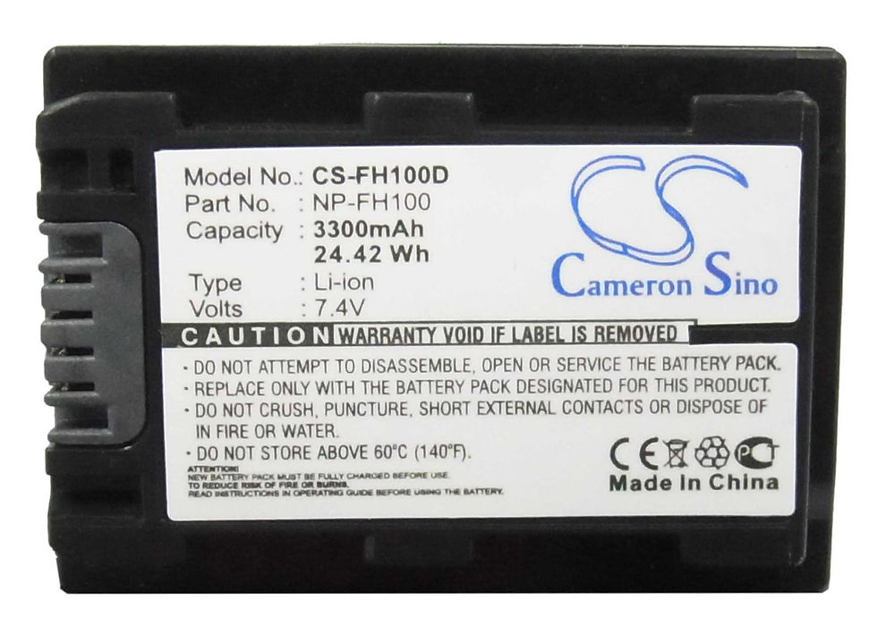Thumbnail: Sony DCR-SR300 3300mAh Dark Grey Replacement Battery