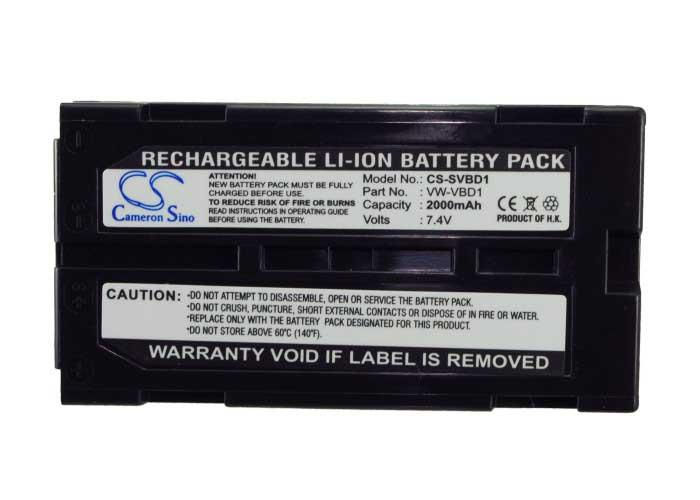 Thumbnail: Panasonic NV-GS10EG-R 2000mAh Replacement Battery