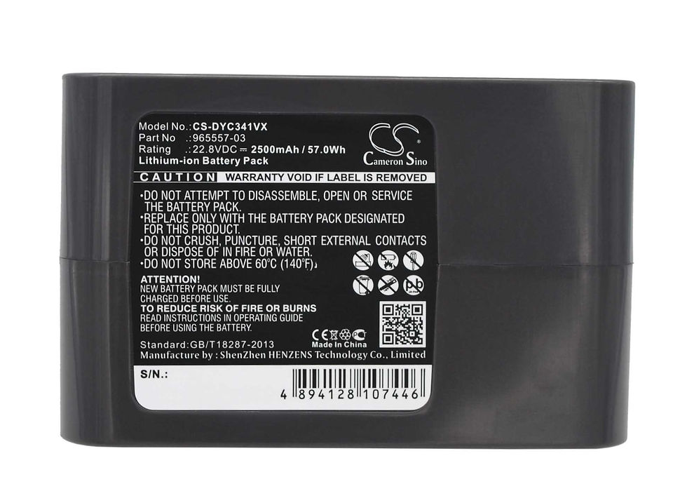 Thumbnail: Dyson 202932-02 2500mAh Grey Replacement Battery