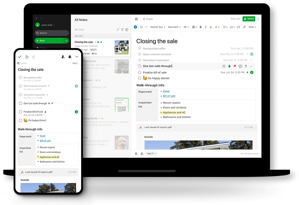 Evernote note taking app - Amanda daycare Karawang KIIC