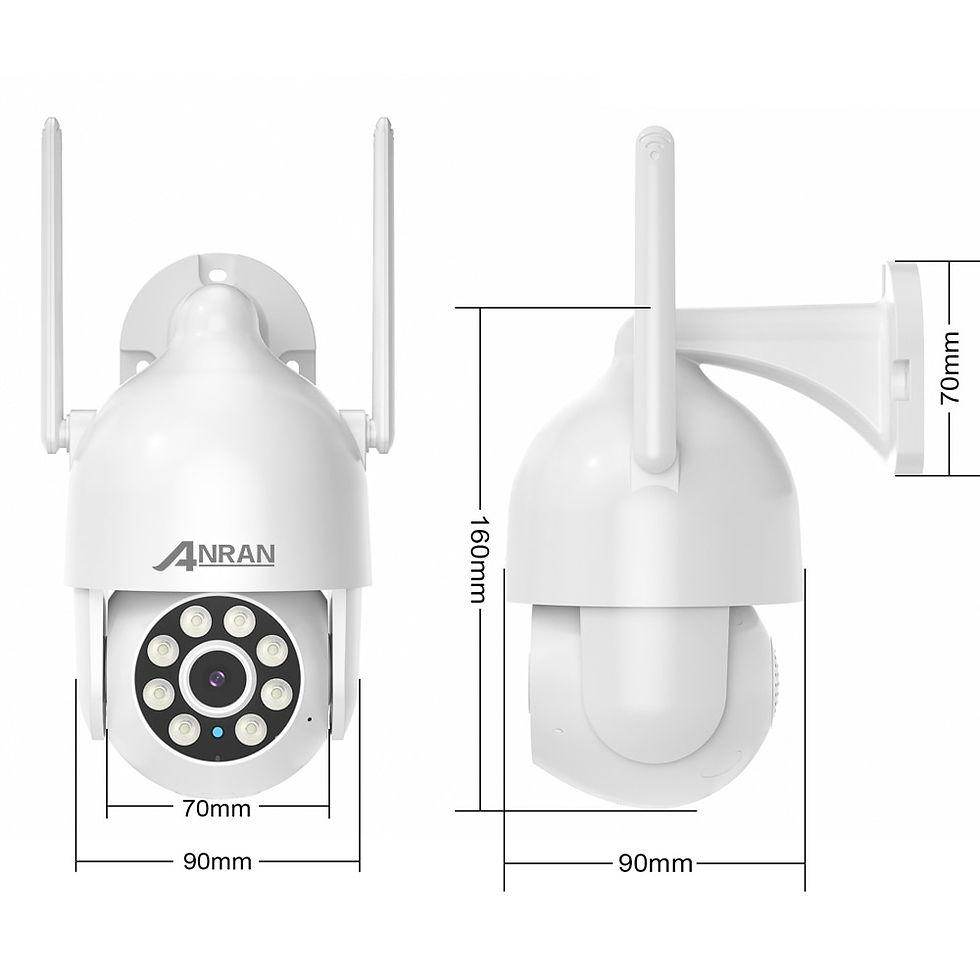 Miniatiūra: Anran 5MP Security Camera Wireless Outdoor for Home, WiFi  PTZ360° Auto tracking