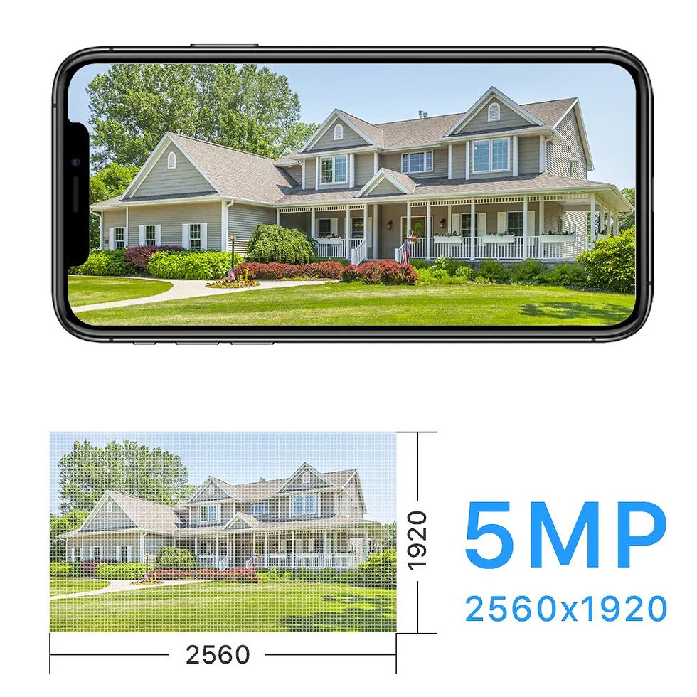 Miniatiūra: Anran 5MP Security Camera Wireless Outdoor for Home, WiFi  PTZ360° Auto tracking