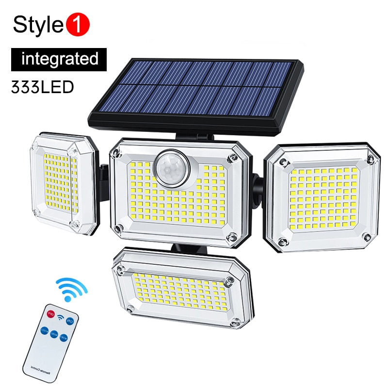 Miniatiūra: Solar Light Outdoors 3 Heads Remote Control IP65 Waterproof 270° LED 3 Modes
