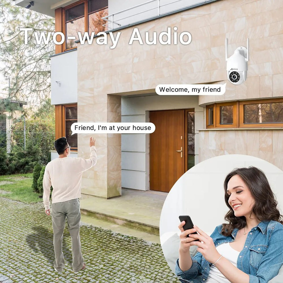 Miniatiūra: Anran 5MP Security Camera Wireless Outdoor for Home, WiFi  PTZ360° Auto tracking