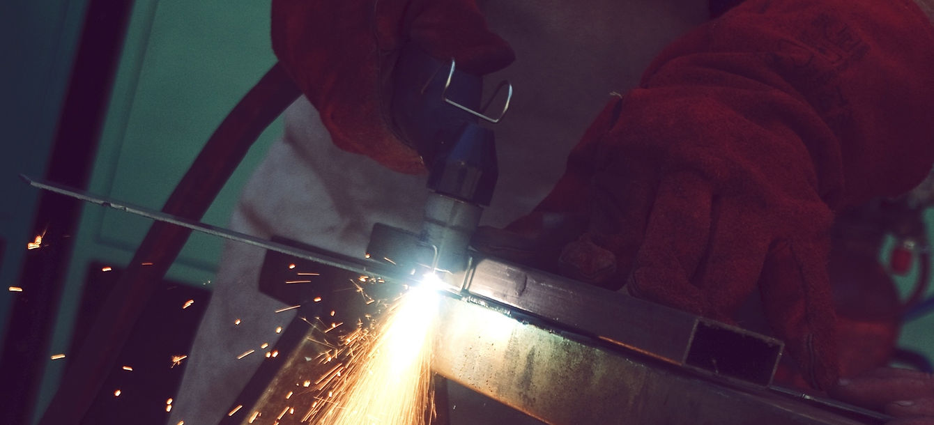 workshop with fire