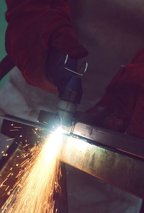 workshop with fire