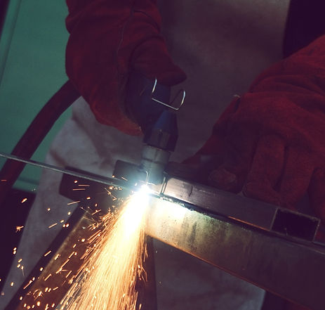 workshop with fire