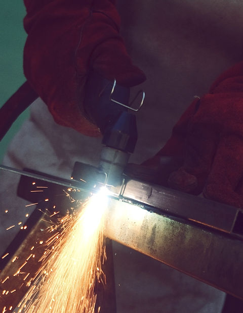 workshop with fire