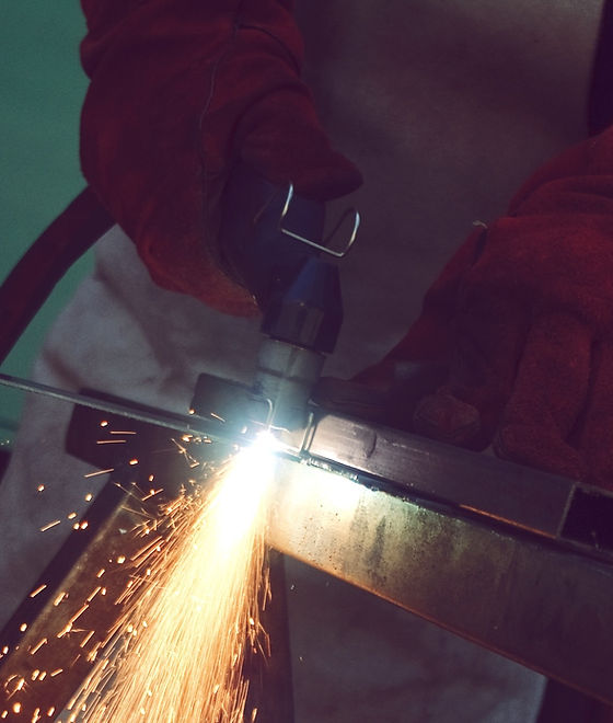 workshop with fire