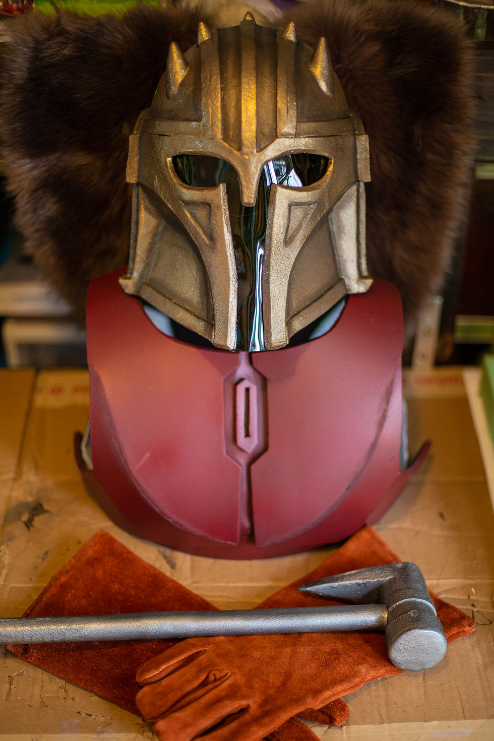 The Armorer costume Mandalorian helmet foam armor cosplay