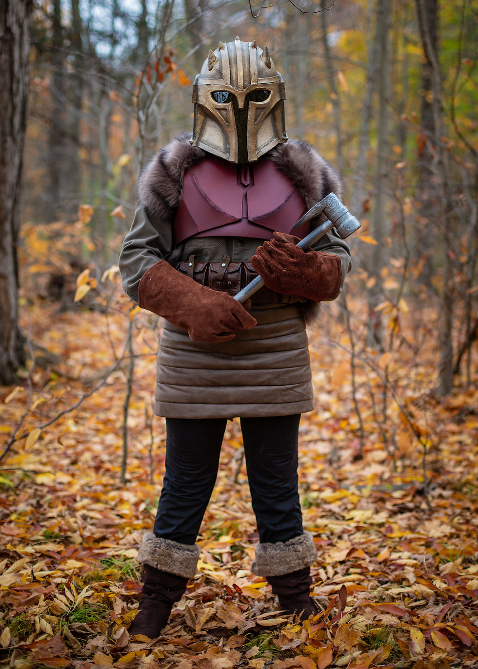 The Armorer costume Mandalorian helmet foam armor cosplay