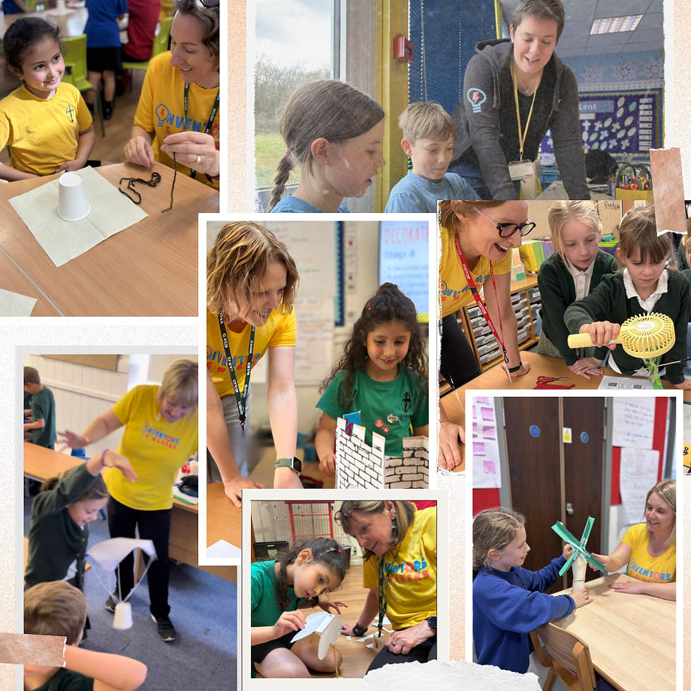 Inventioneers with pupils around the UK