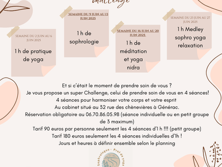 LE CHALLENGE EST DE RETOUR