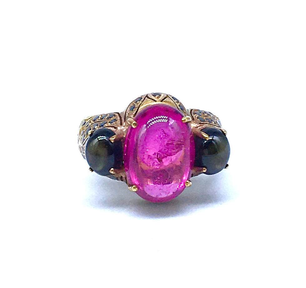 縮圖：แหวนพลอยม่วง Black Star Sapphire