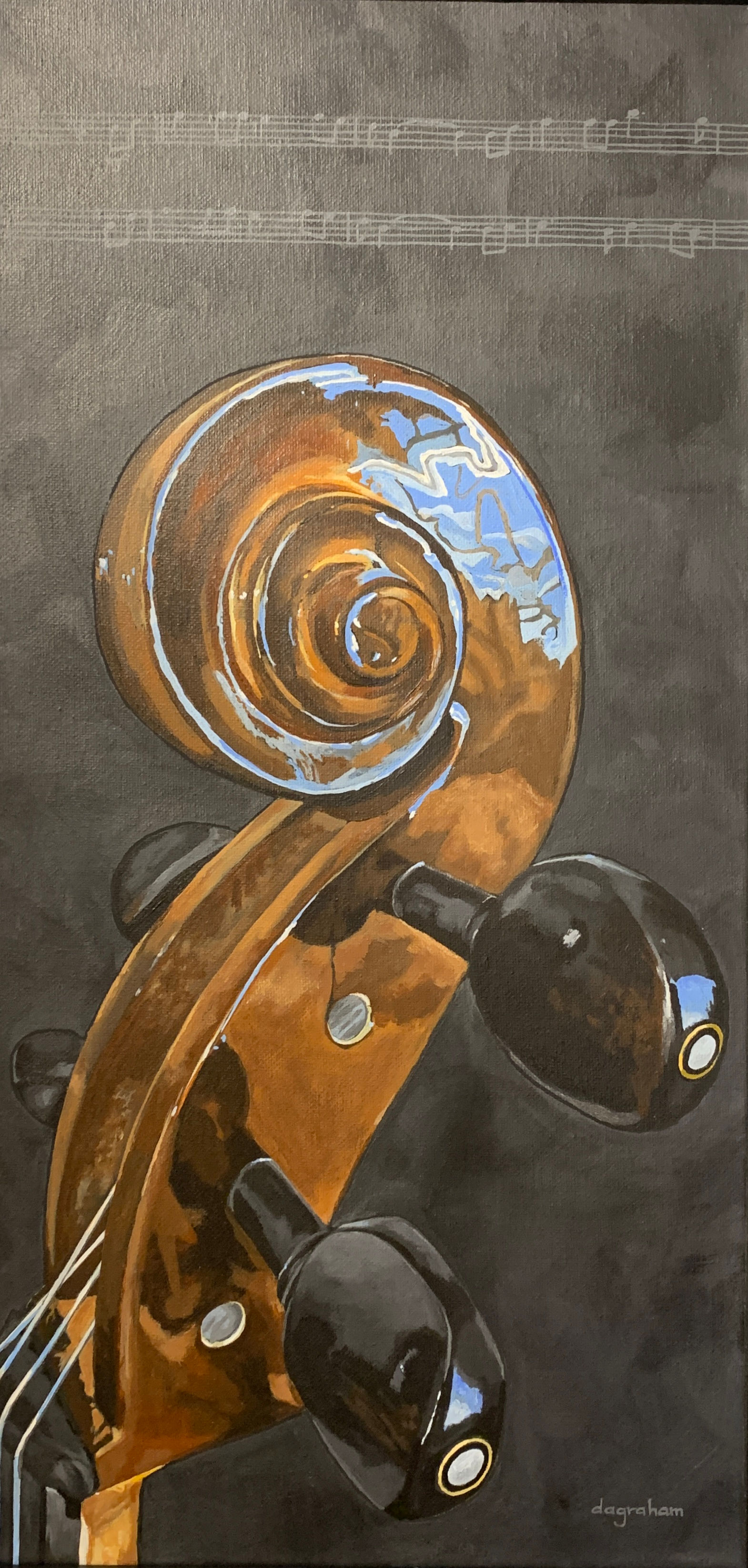 ORIGINAL Canvas Frame 10 x 20 Jazzed, Framed (Acrylic)