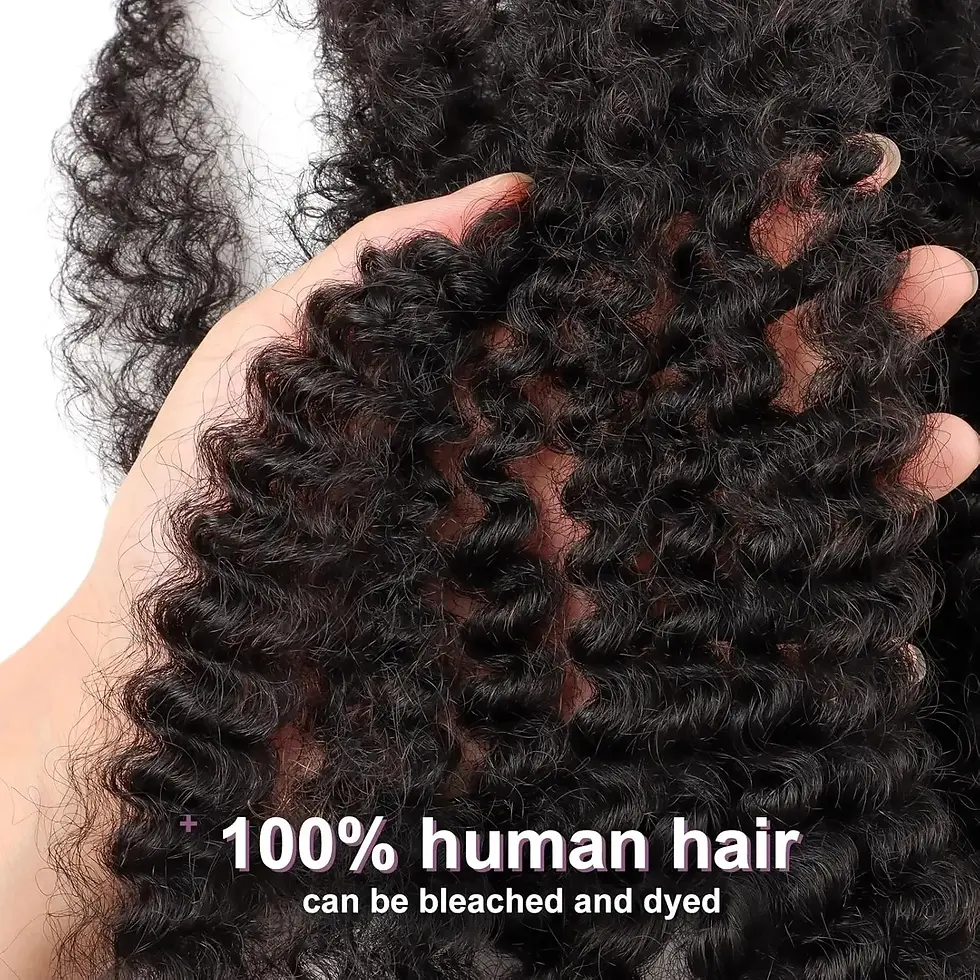 Thumbnail: 4C Afro Kinky Bulk Human Hair Extensions No Weft 10-18 Inch Brazilian Remy for