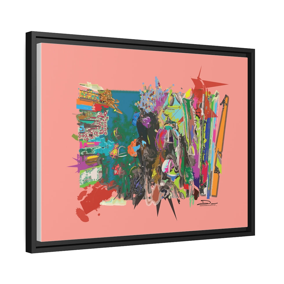 Thumbnail: Organized Noise on Canvas (Rose background x Black Frame)