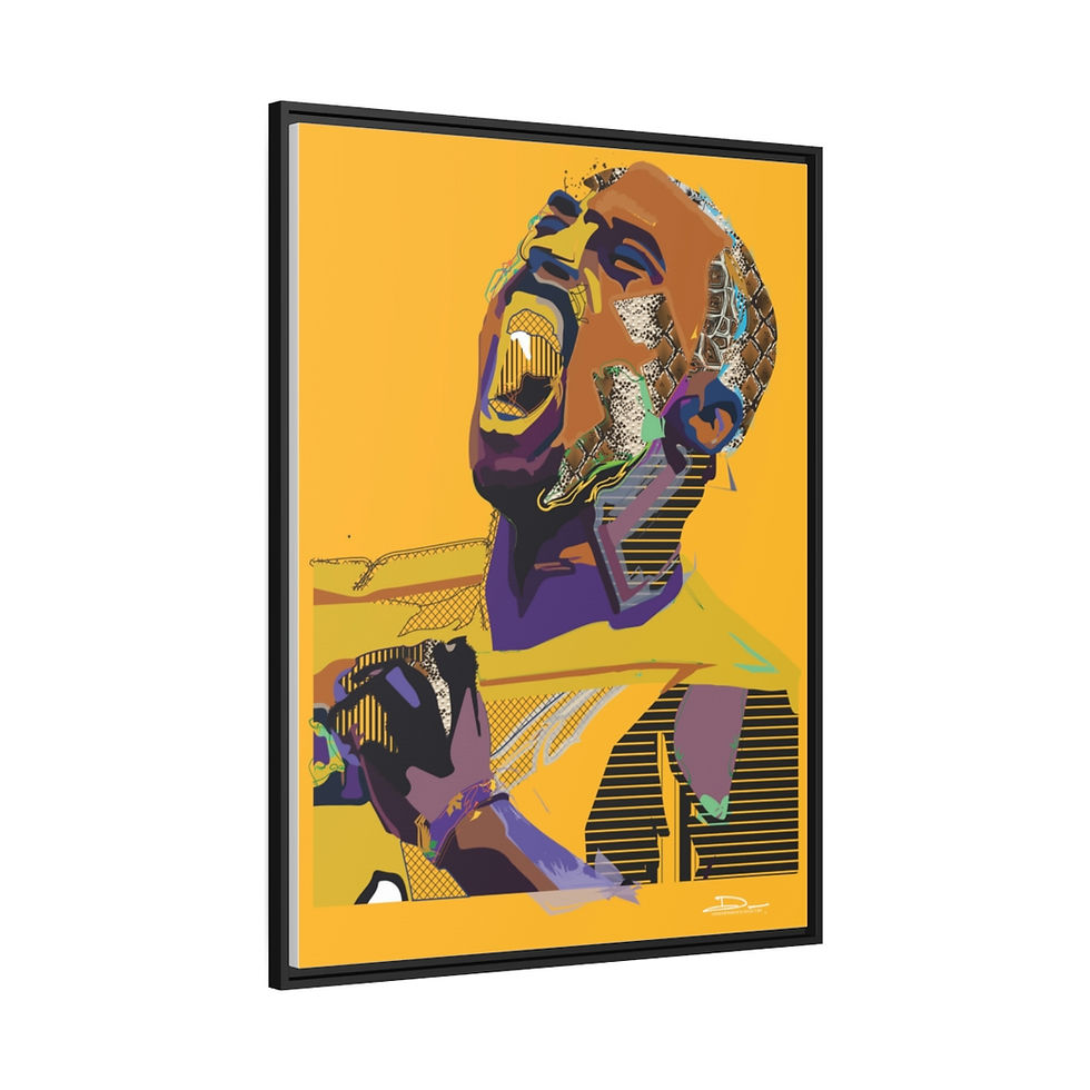 Thumbnail: Kobe Bryant on Canvas (gold background x Black Frame) 