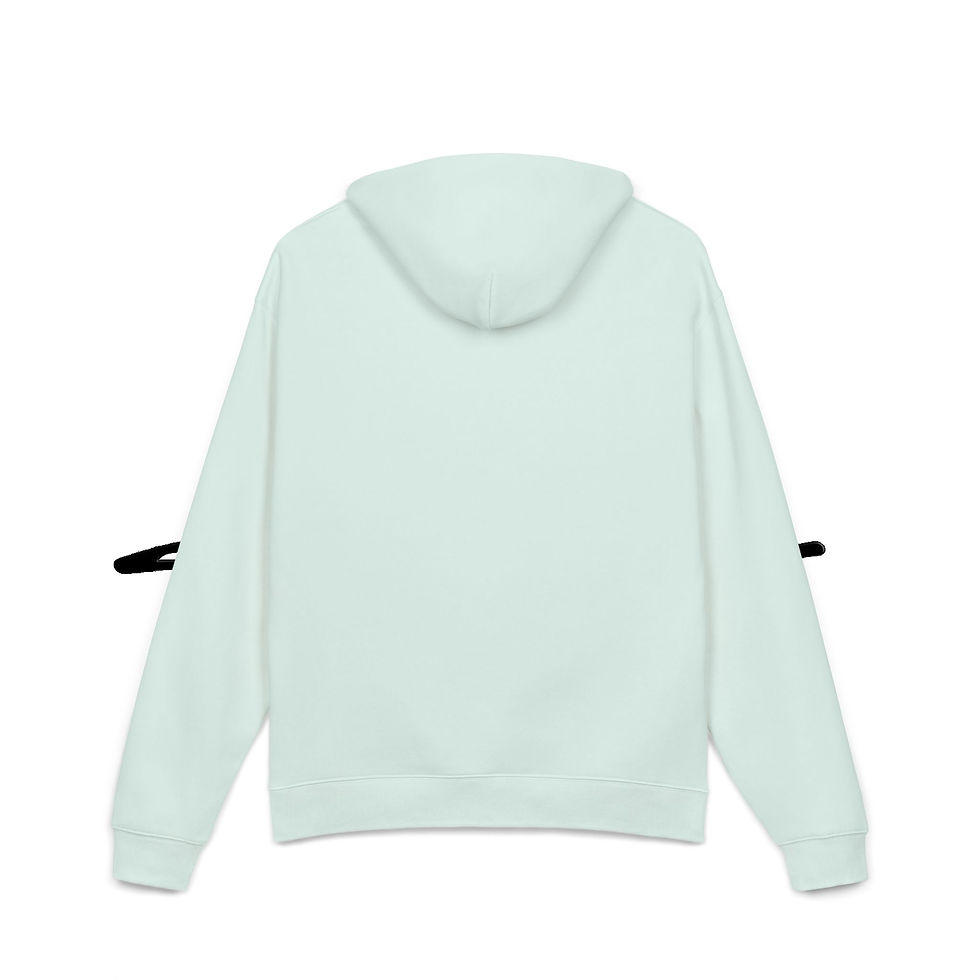 Thumbnail: DFC Minimalist Tiny Wave Relaxed Hoodie — Casual White Pullover