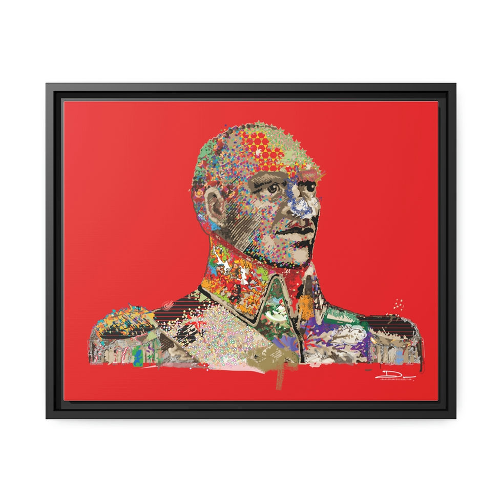 Thumbnail: Toussaint on Canvas (Red background x Black Frame)