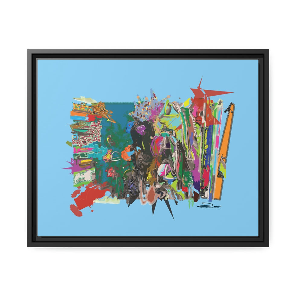 Thumbnail: Organized Noise on Canvas (Sky blue background x Black Frame)