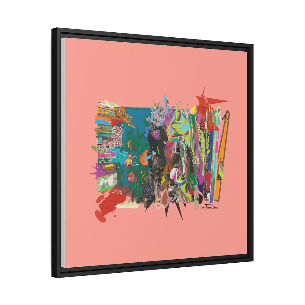 Thumbnail: Organized Noise on Canvas (Rose background x Black Frame)