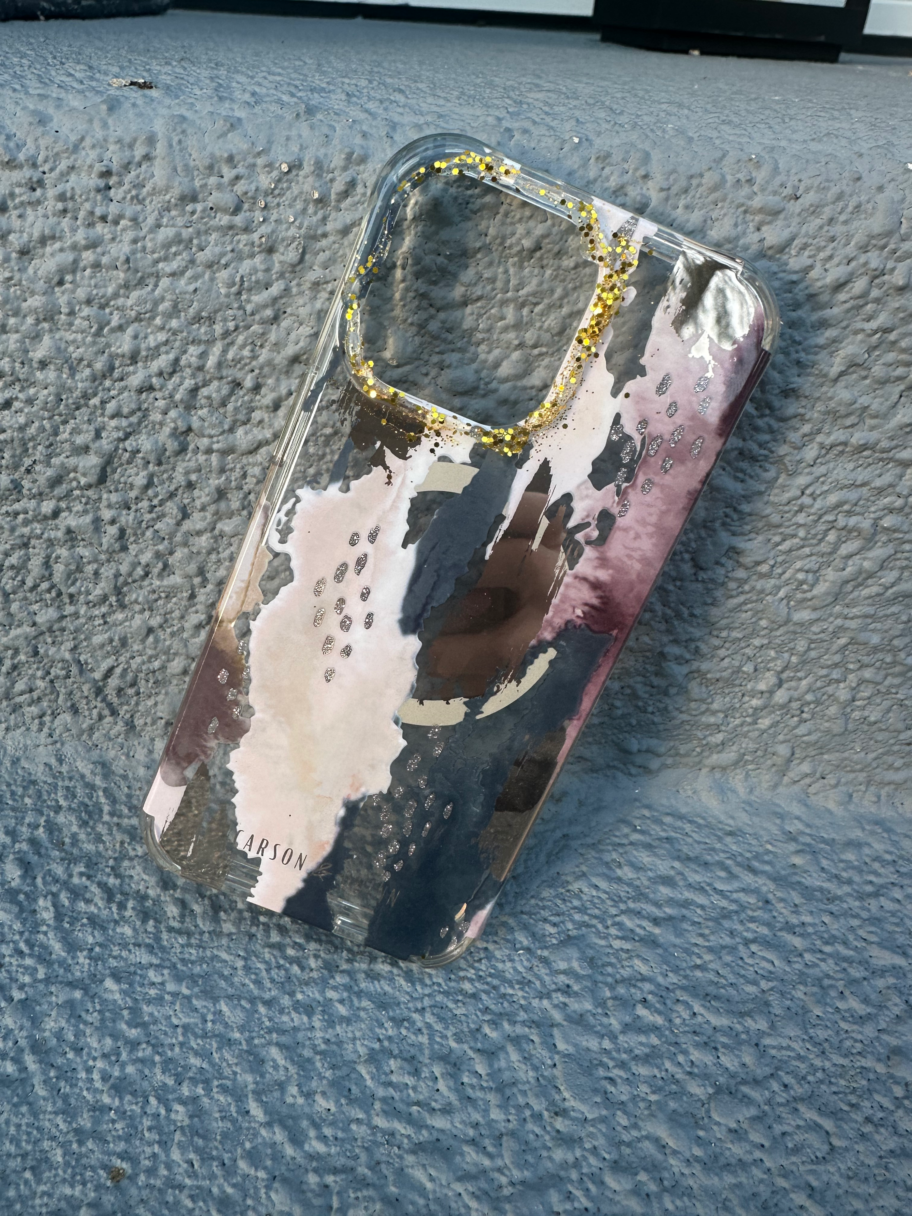 Preppy Purple, Gold, and Silver Phone Case