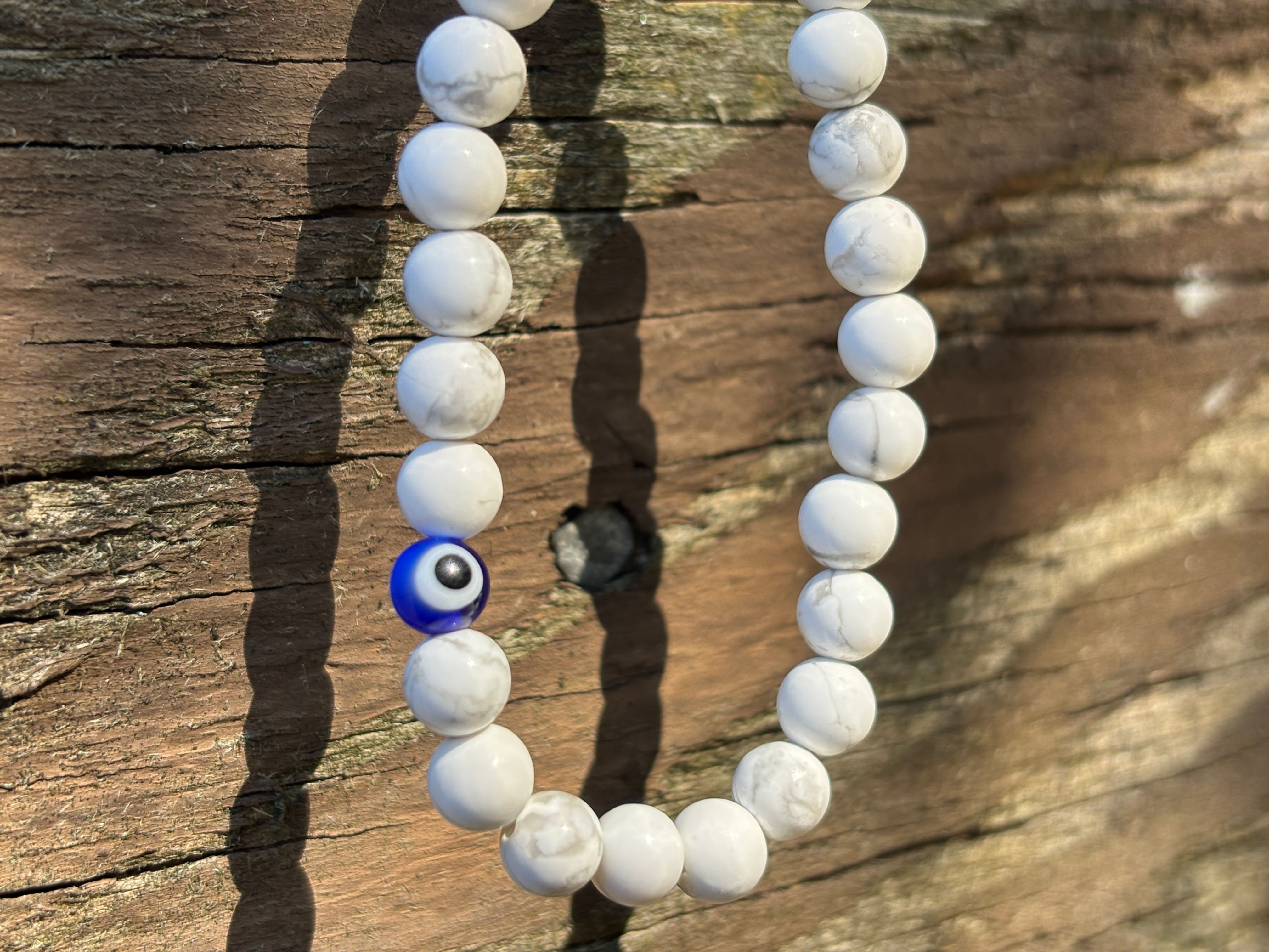 Howlite Peace & Clarity Bracelet 6mm by Evil Eye Tarot.