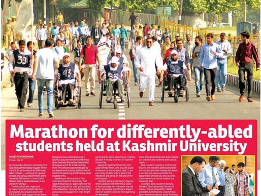 Jammu and Kashmirs 1st Marathon for differently-abled persons organized By CAUSE NGO