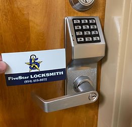 commercial key pad installation