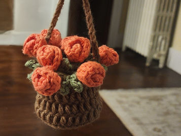 Basket with Rose Coaster
