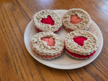 Crochet Heart Cookies