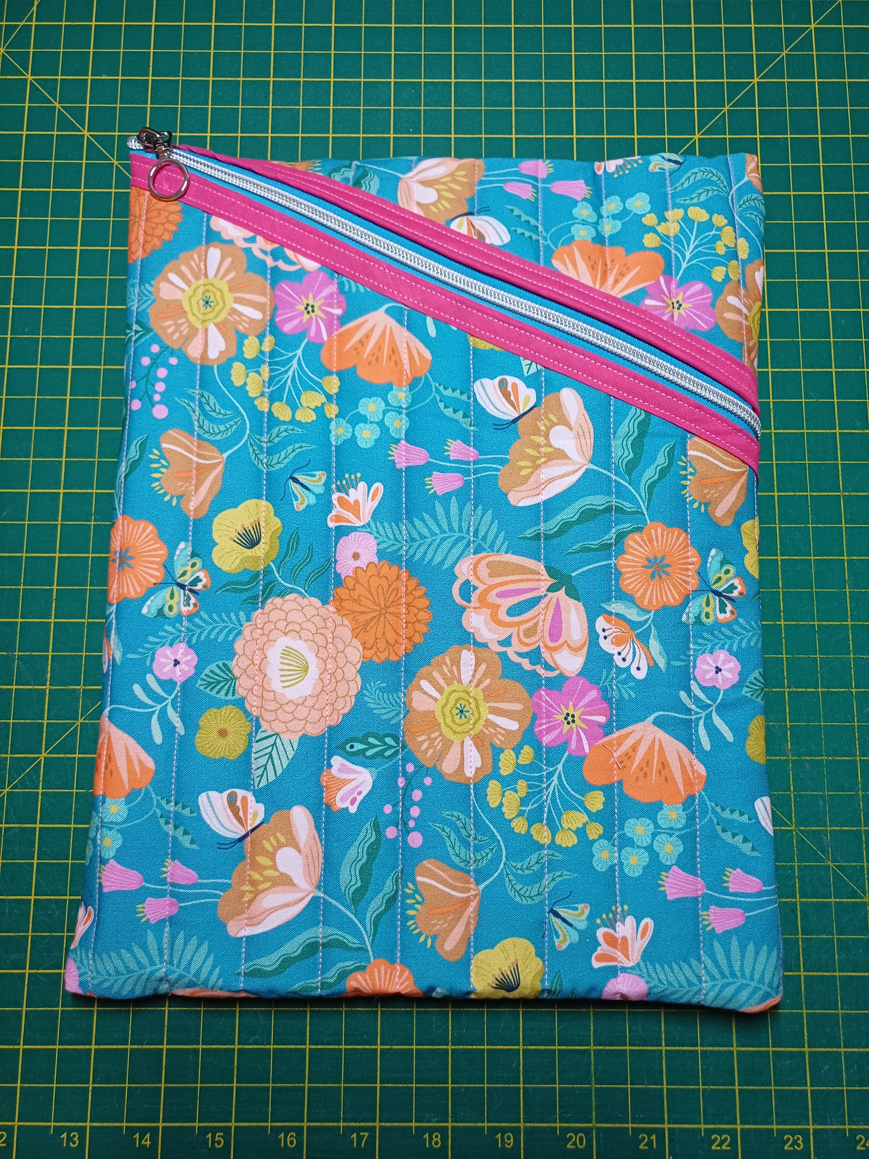 Blue Floral Zip Case