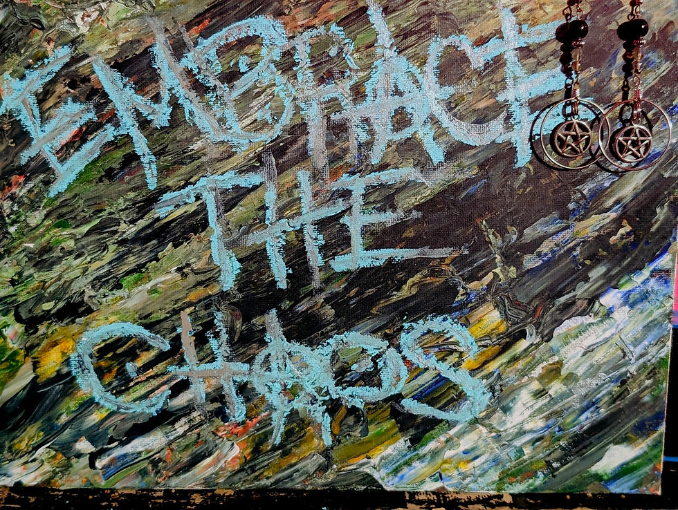 pentagram dangle earrings